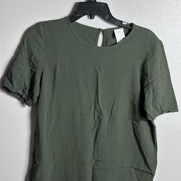 H&M Women Dark green Formal blouse top size 6 - Picture 3 of 6